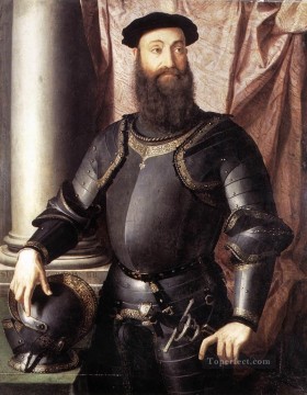  Flor Arte - Retrato de Stefano IV Colonna Florencia Agnolo Bronzino